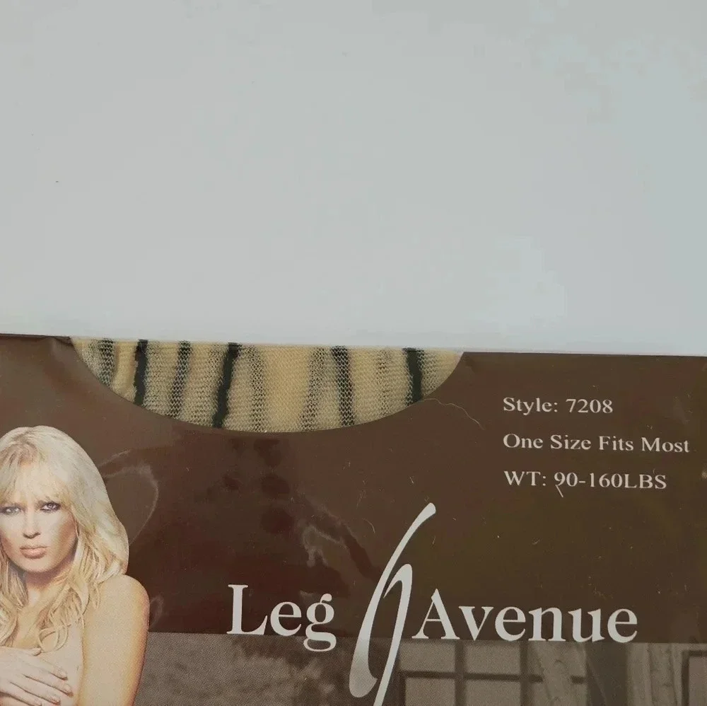 LEG Avenue Sheer Pantyhose With Faux Chains And Straps